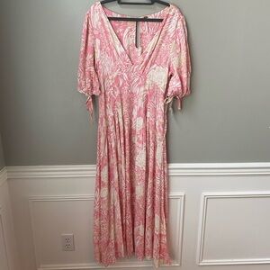 Beautiful Free People Pink Floral Dress